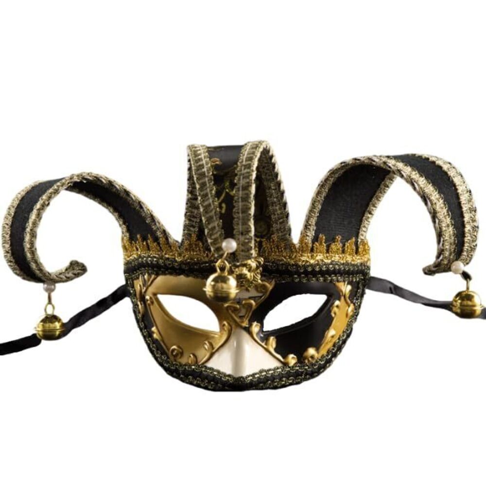 2894 Masquerade Masks Half Face Jester Masks Venetian Masks For Mardi Gras